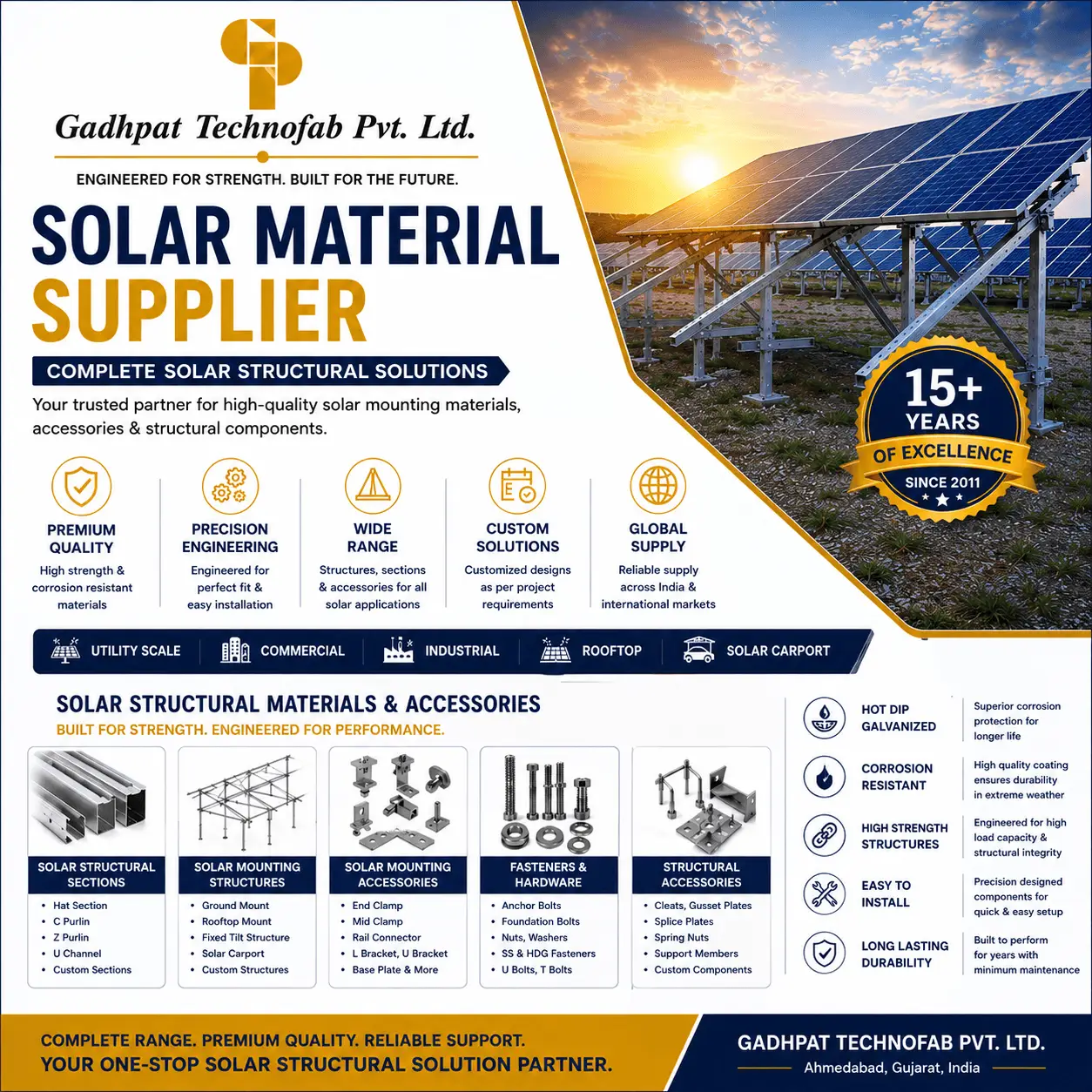 Solar Structure Material Supplier